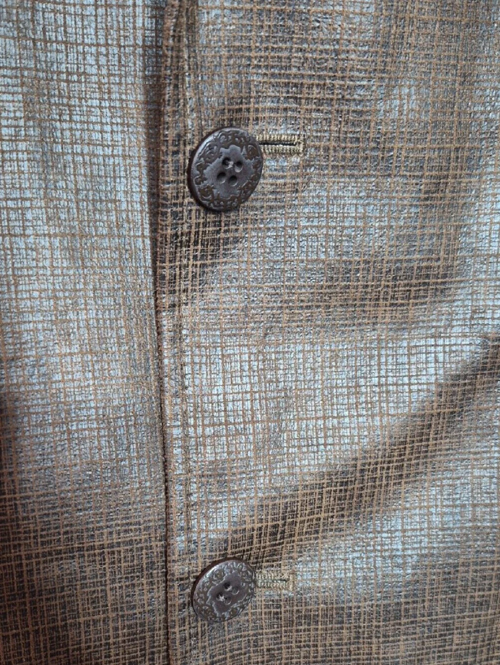 3 Kingdoms Coated Leather Look Sport Coat Blazer L‎